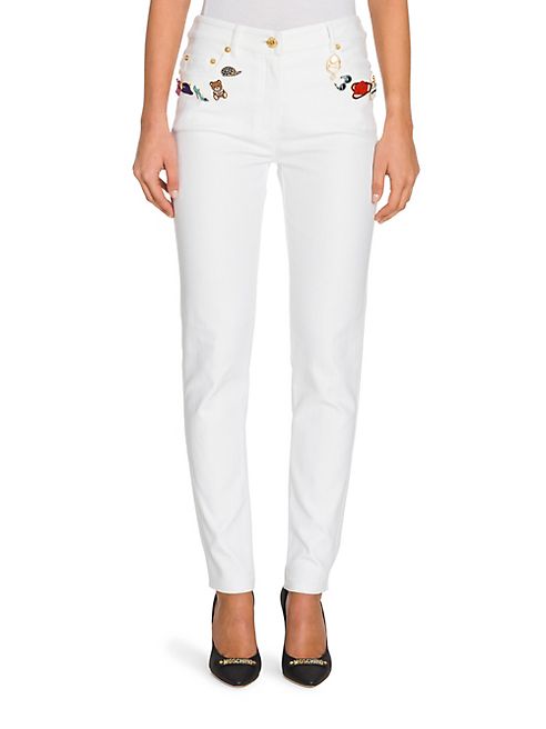 Moschino - Pin-Detail Skinny Jeans