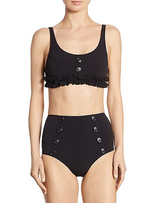 Lisa Marie Fernandez - Colby Ruffled High-Waist Bikini