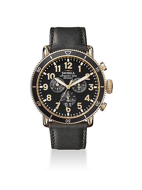 Shinola - The Runwell Sport Chronograph Leather Strap Watch