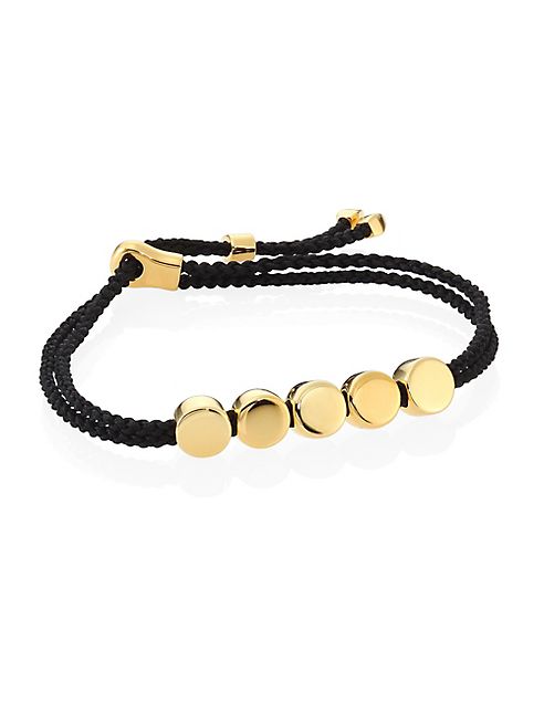 Monica Vinader - Linear Bead Friendship Bracelet/Black