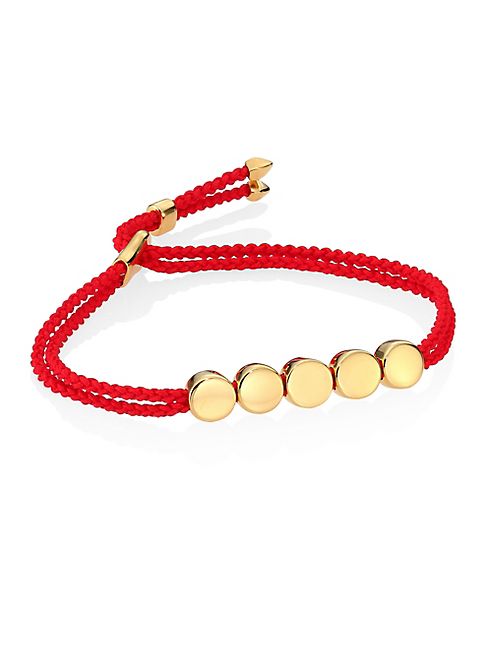 Monica Vinader - Linear Bead Friendship Bracelet/Coral