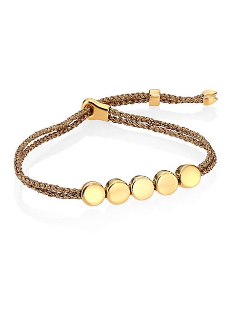 Monica Vinader - Linear Bead Friendship Bracelet/Golden Metallica