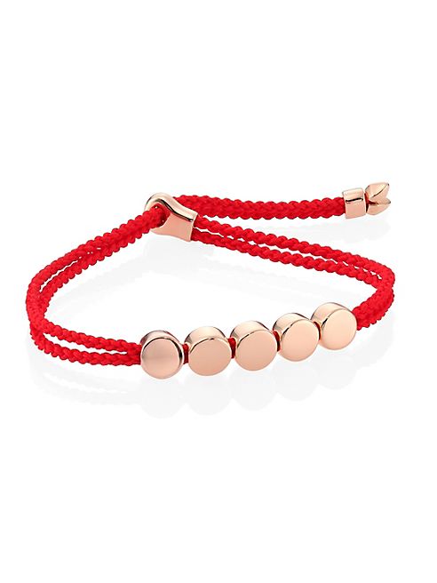 Monica Vinader - Linear Bead Friendship Bracelet/Coral