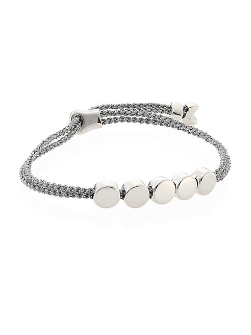 Monica Vinader - Linear Bead Sterling Silver Friendship Bracelet/Silver Metallica