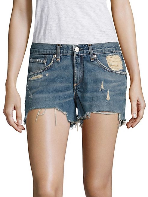 rag & bone/JEAN - Distressed Cut-Off Denim Shorts/Winnie