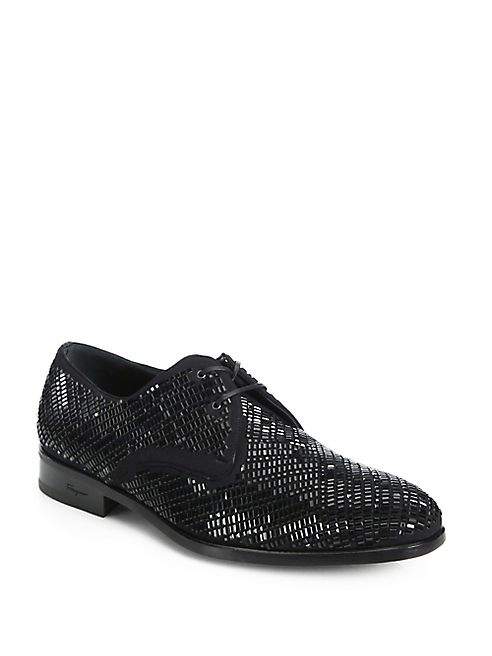 Salvatore Ferragamo - Dennis 2 Embellished Neoprene Dress Shoes