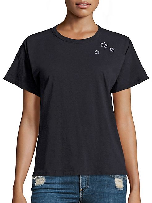 rag & bone/JEAN - Star Embroidered Cotton Tee