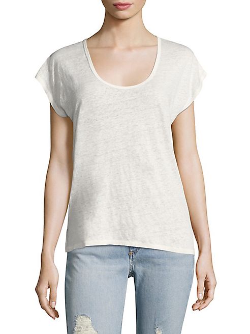 rag & bone/JEAN - Rugby Overlay Linen Tee