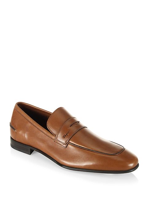 Salvatore Ferragamo - Duchamp Leather Penny Loafers