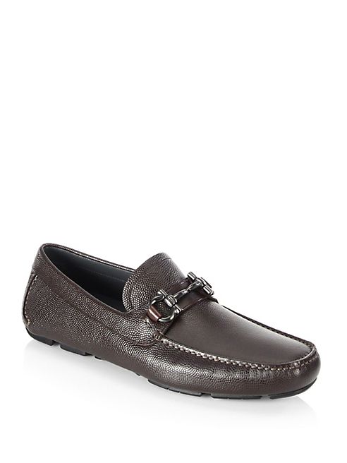 Salvatore Ferragamo - Parigi Pebbled Calfskin Drivers