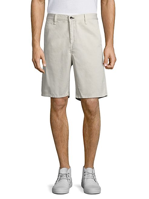 Rag & Bone - Solid Cotton Shorts