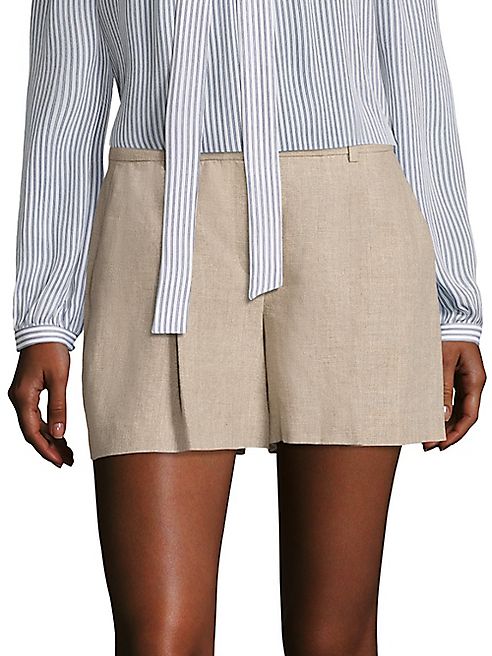 MICHAEL MICHAEL KORS - Wide Pleated Linen Shorts