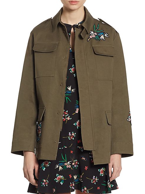 RED Valentino - Floral Patch Cargo Jacket