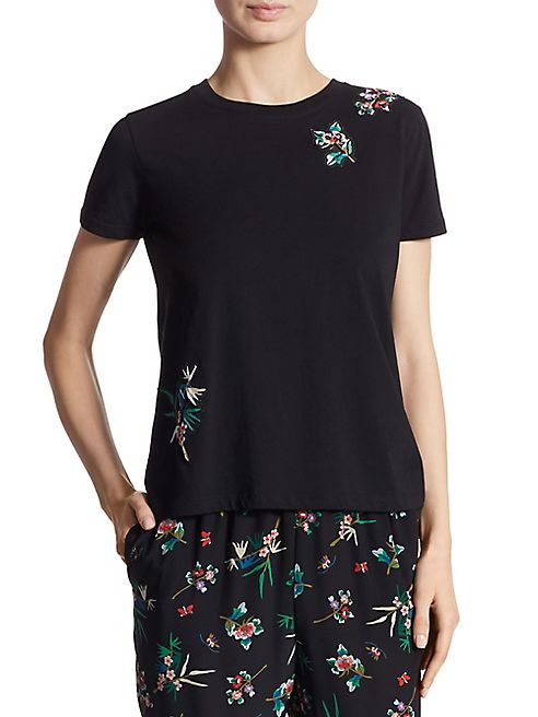 RED Valentino - Embroidered Cotton Tee