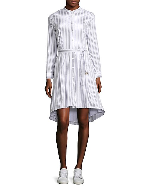 MICHAEL MICHAEL KORS - Bengal Striped High-Low Shirt Dress