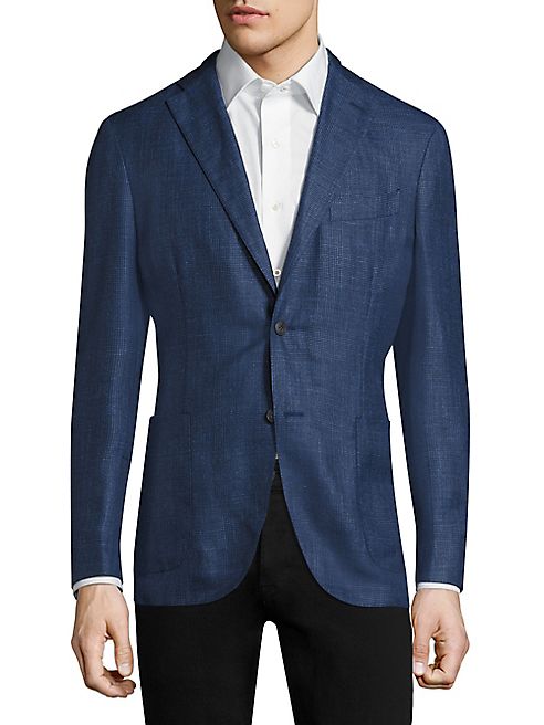 Boglioli - Tonal Plaid Wool-Blend Blazer