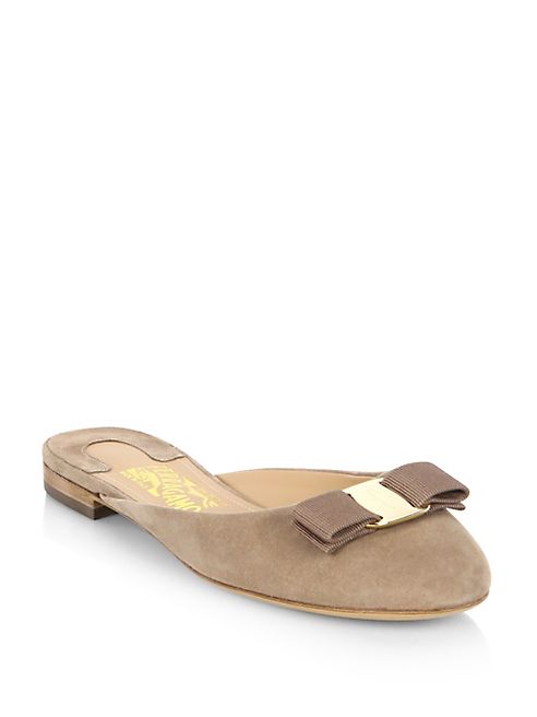 Salvatore Ferragamo - Emile Suede Slide Flats