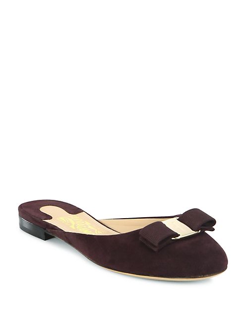 Salvatore Ferragamo - Emile Suede Slide Flats