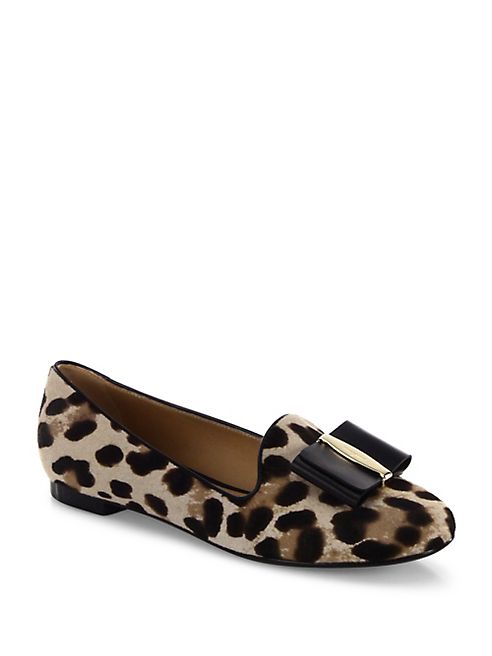 Salvatore Ferragamo - Aosta Leopard-Print Calf Hair Loafers