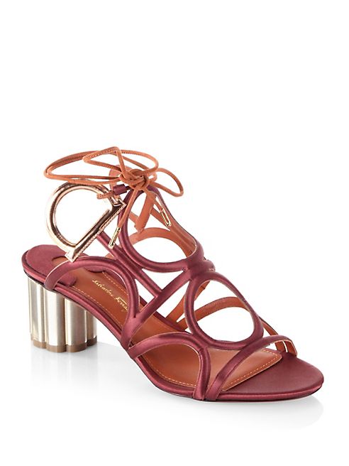 Salvatore Ferragamo - Detailed Gancio Flower Heel Vinci Sandals