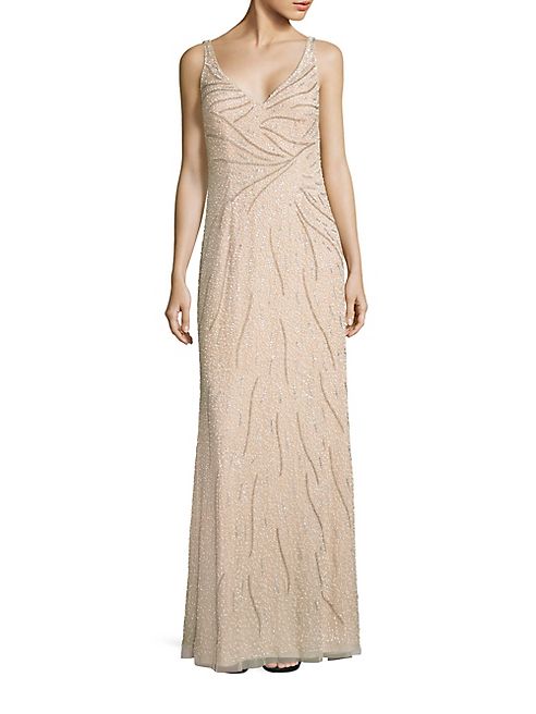 Aidan Mattox - Sleeveless Beaded Gown