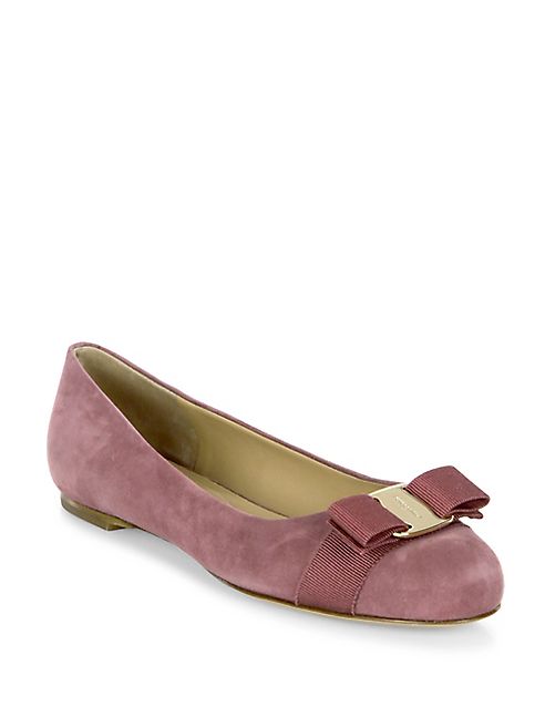 Salvatore Ferragamo - Varina Suede Ballet Flats