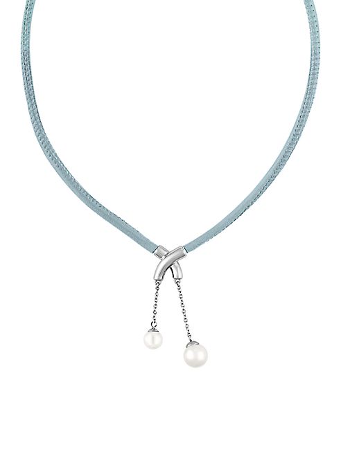 Majorica - New Isla 7-9MM Pearl & Leather Necklace