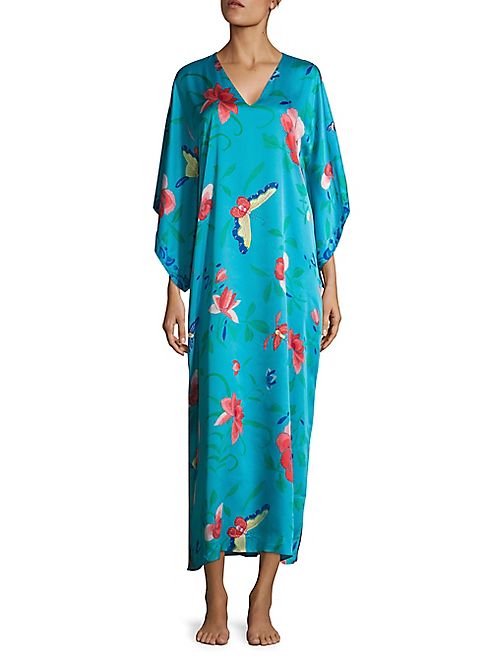 Natori - Floral-Printed Caftan