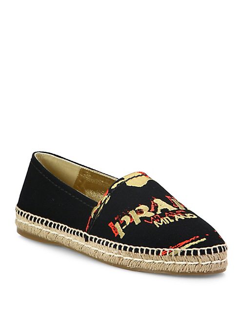 Prada - Logo Canvas Espadrille Flats