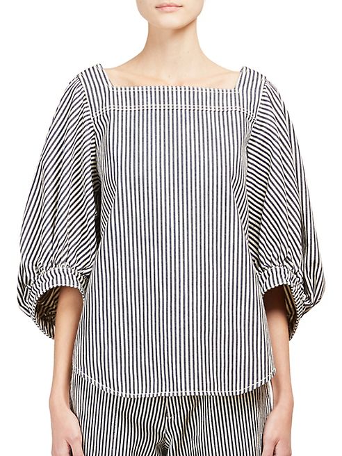 Chloé - Striped Squareneck Top