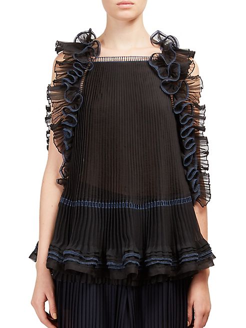 Chloé - Pleated Ruffle Top