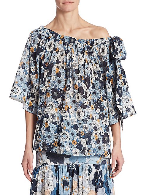 Chloé - Floral Off-The-Shoulder Top