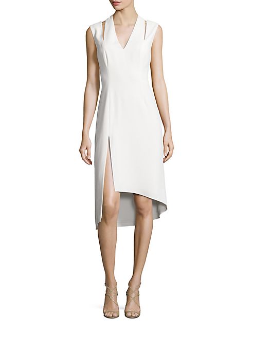 Halston Heritage - Slit Shoulder Dress