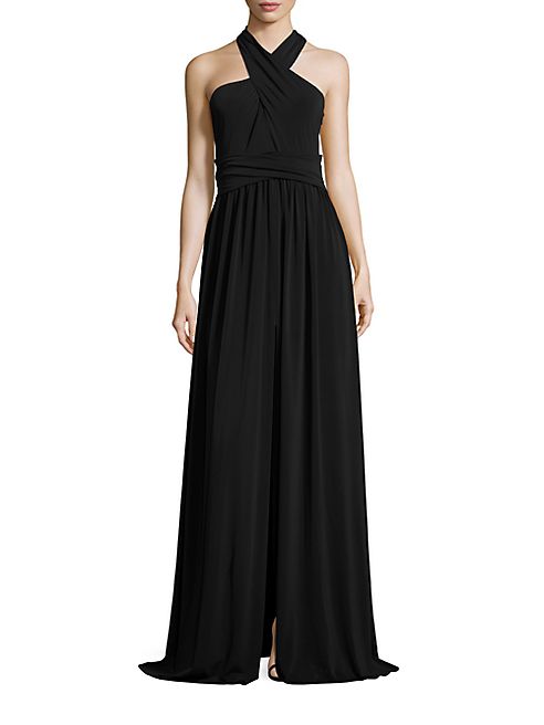 Halston Heritage - Cross Neck Jersey Gown