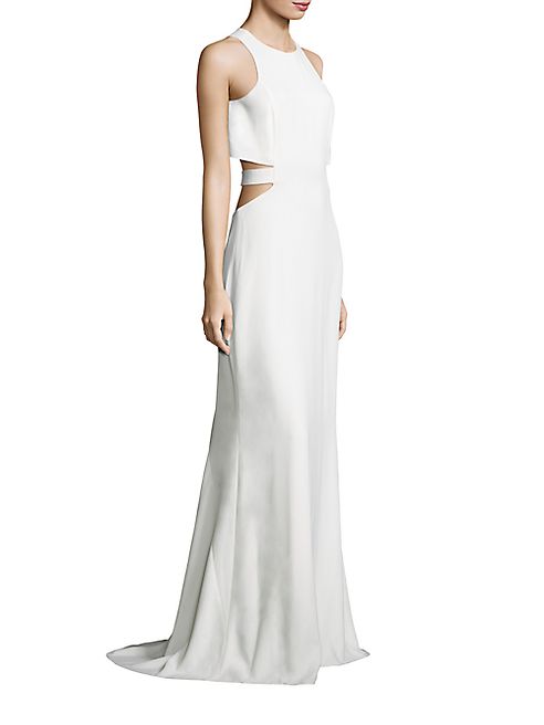 Halston Heritage - Flowy Back Cutout Gown