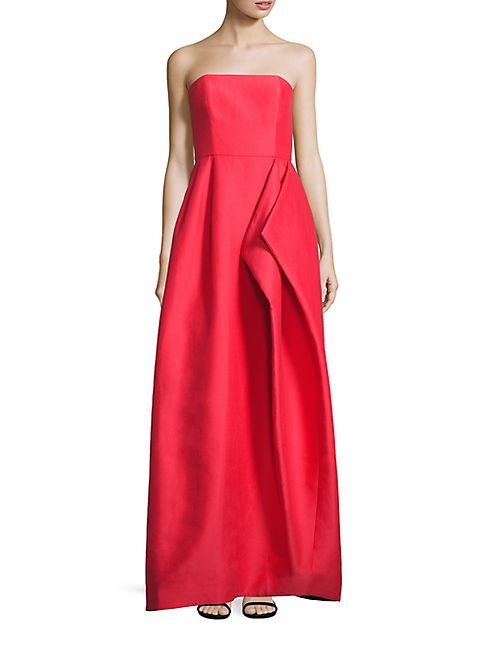 Halston Heritage - Strapless Faille Gown