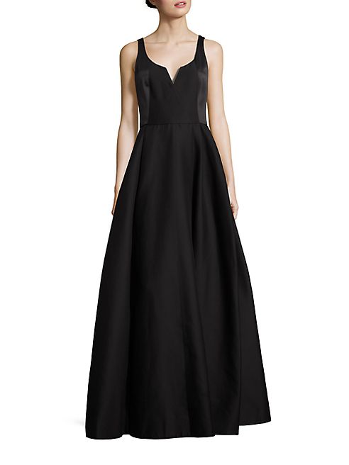 Halston Heritage - Silk Blend Faille Gown