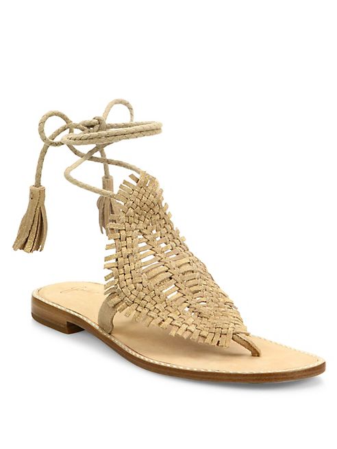 Joie - Kacia Huarache Suede Lace-Up Sandals