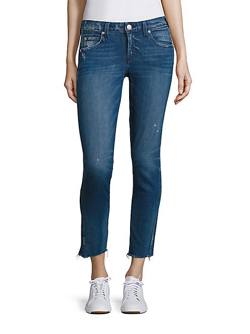 AMO - Stix Cropped Raw Hem Skinny Jeans