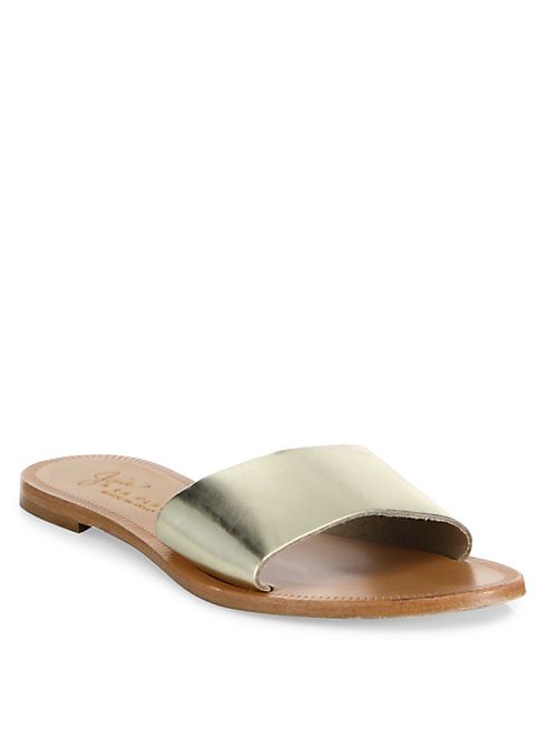 Joie - Lacey Metallic Leather Slides