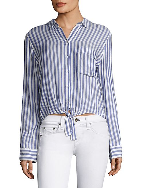 Rails - Val Stripe Tie Front Shirt