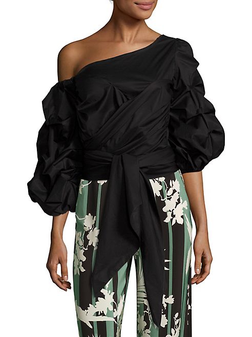 Johanna Ortiz - Leticia One-Shoulder Wrap Top