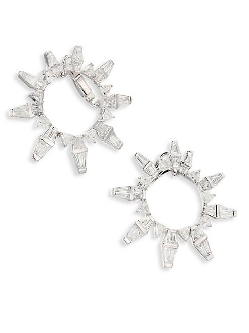 Nikos Koulis - Oui Diamond & 18K White Gold Hoop Earrings/3.5