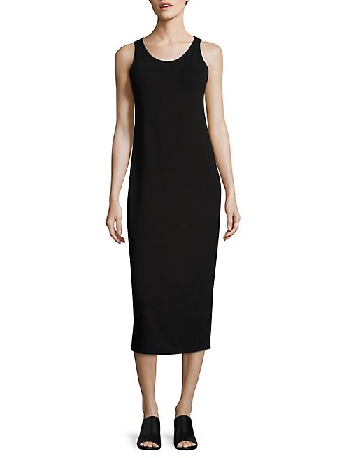 Eileen Fisher - System Scoopneck Jersey Midi Dress