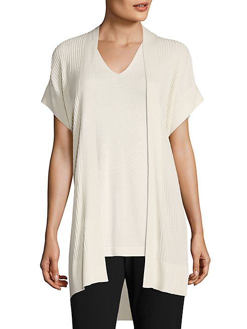 Eileen Fisher - Rib-Knit Kimono Cardigan