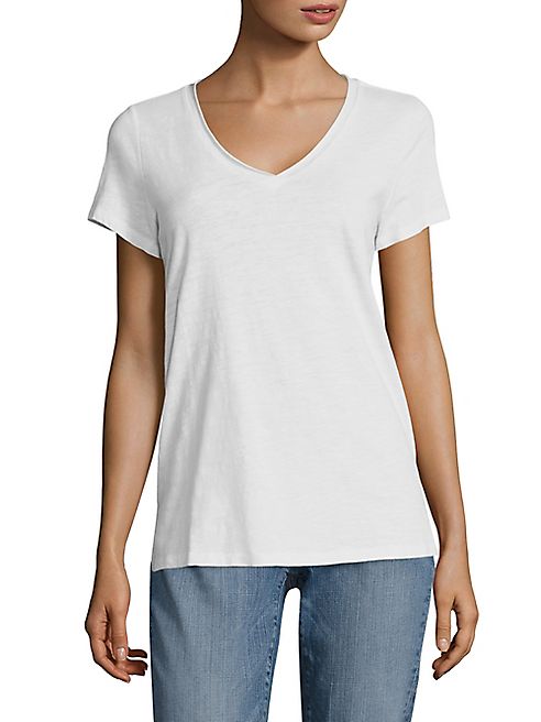 Eileen Fisher - Slub Cotton Jersey V-Neck Tee