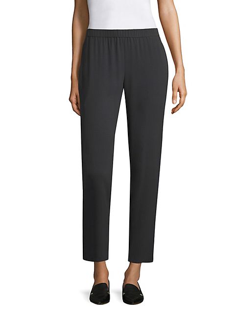 Eileen Fisher - Silk Georgette Slouchy Ankle Pants