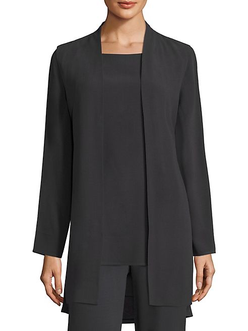 Eileen Fisher - Silk Georgette Long Vest