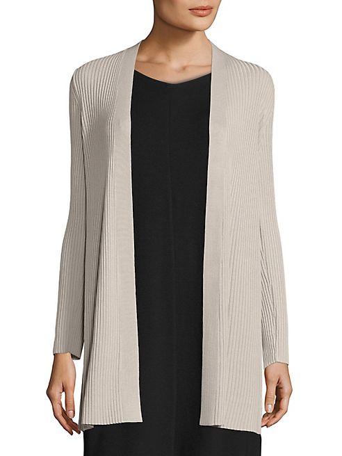 Eileen Fisher - Rib-Knit Long Cardigan