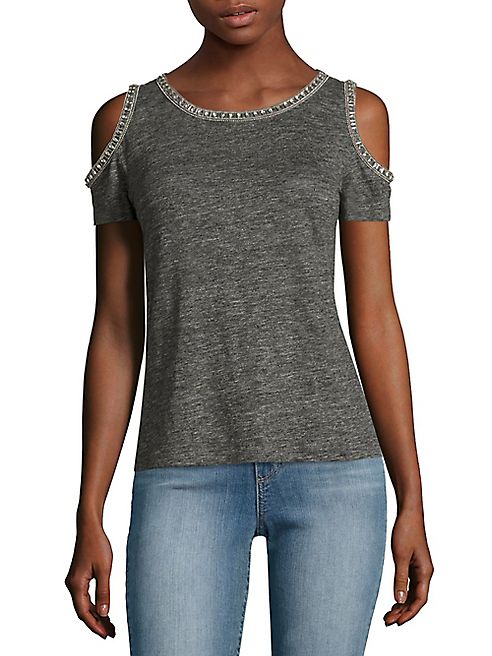 Generation Love - Cindy Embellished Cold-Shoulder Top